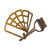 Hair color palette and brush icon